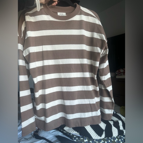 AYR The Early Mornings Tee - Small/Sundown Stripe Shiitake - Picture 6 of 9